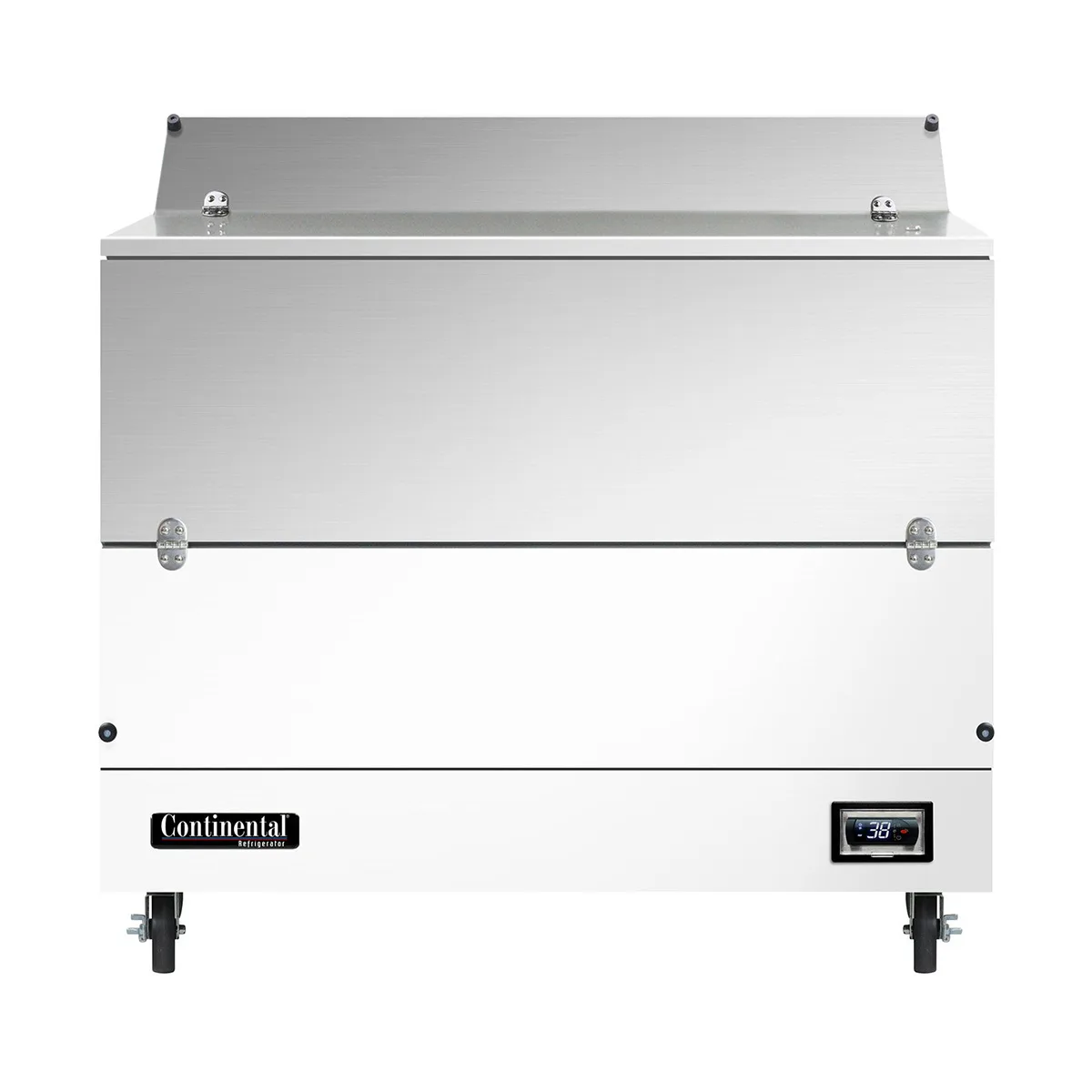 Continental Refrigerator MC4NS 49" Single Sided Milk Cooler, Forced Air, 12 Crates Capacity