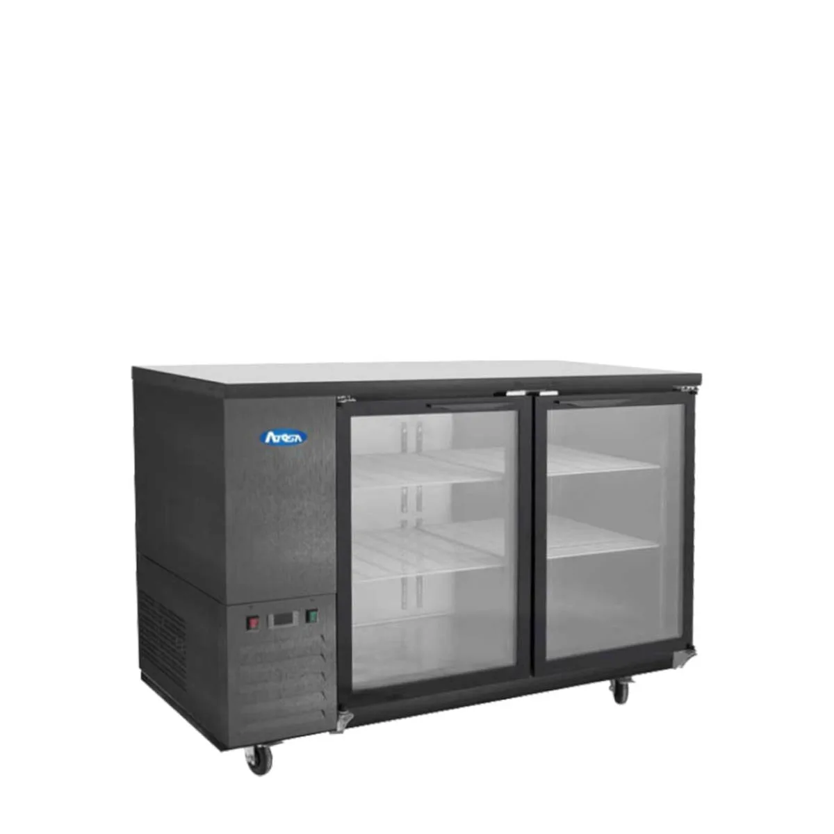 Atosa USA SBB48GGRAUS2 48" Two Section Back Bar Cooler with Glass Door, 11.5 cu. ft.