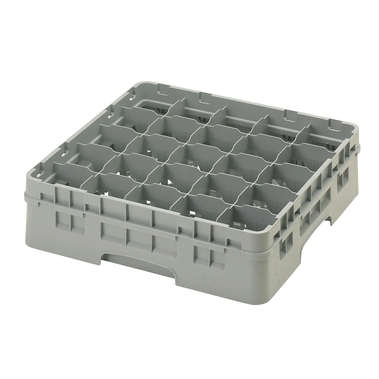Cambro 25S418151 Camrack Glass Rack, Soft Gray, Full Size, 19-3/4 x 19-3/4, 25 Compartments