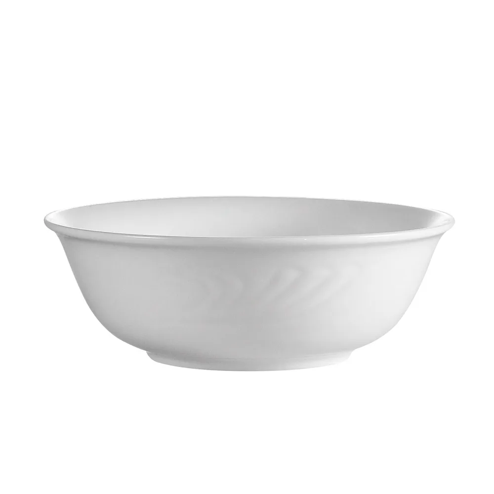 CAC China RSV-15 Roosevelt Nappie 12 Oz. 6-1/8" Dia. 2-1/4" H, Round Porcelain Super White - Dozen