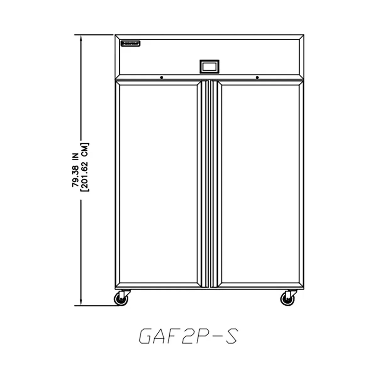 Delfield GAF2P-S 55" 2-Solid Door Reach-In Freezer, Top Mounted, 46 cu. ft.