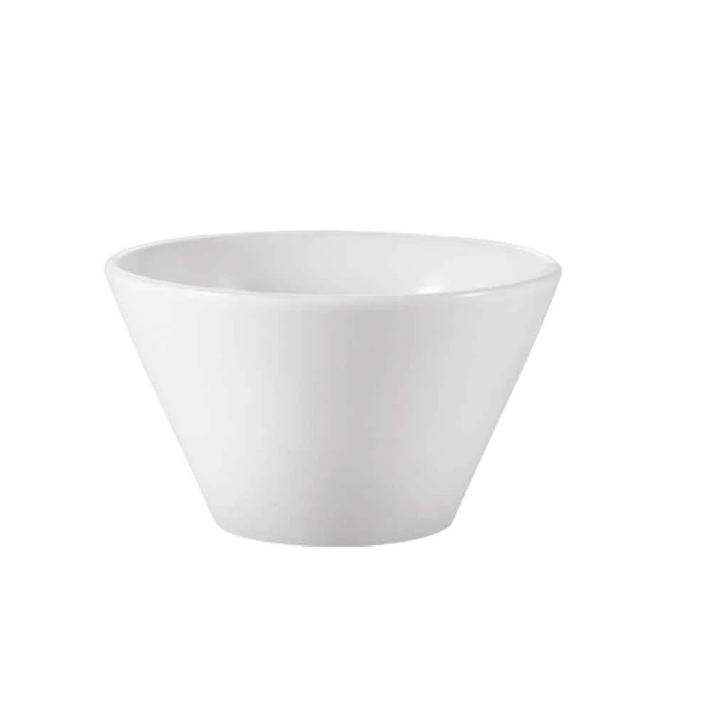 CAC China RCN-V46 Bowl, 7 Oz., 4" Dia. x 2-1/4" H, Round V Shape, Porcelain, Super White - Dozen
