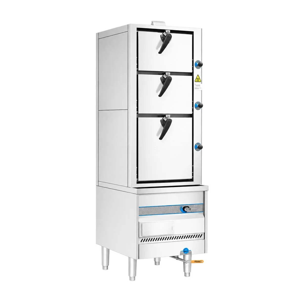 Dukers DCSC24 (3) Pan Convection Steamer - Legs, Natural Gas