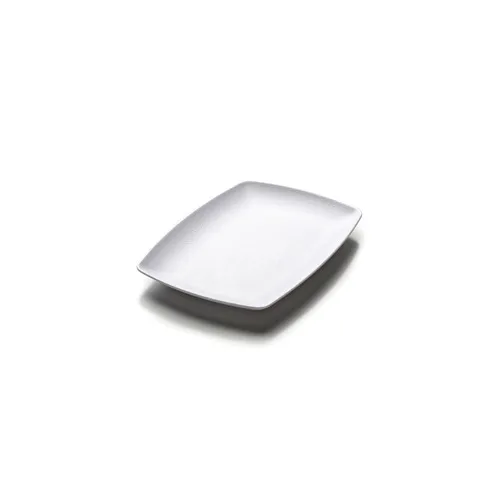GET JW7312-W Platter, 12-1/4"L x 8-1/2"W x 1-1/8"H, White Melamine, Break/Chip/Stain Resistant