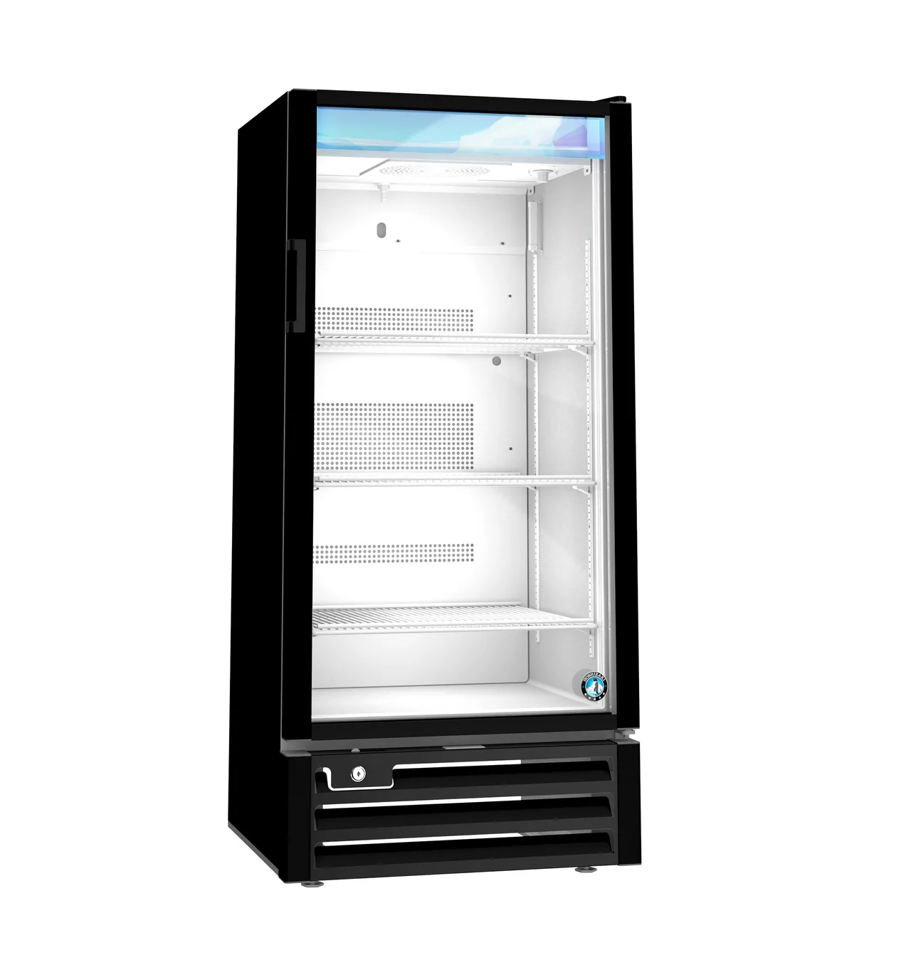Hoshizaki RM-10-HC-BLK - 25" Black Glass Door Merchandiser, 8.75 cu ft, Bottom‑Mount, LED, ENERGY STAR®