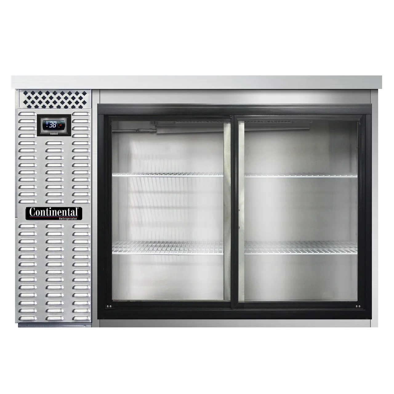 Continental Refrigerator BB50NSSSGD 50" Back Bar Cooler with Glass Door, 16.0 cu. ft.