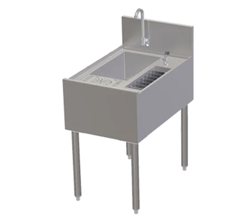 Perlick TSCE18PSTC 18" Underbar Sink Units, 1 Compartment with Glass Rinser - No Drainboard