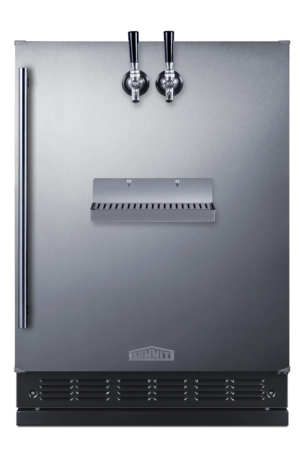 Summit SBC7BRSFRTP Kegerator – 24" Wide, 5.3 cu.ft, Black, Dual Taps, 32.5‑34.5" Height 5lb CO₂ Tank