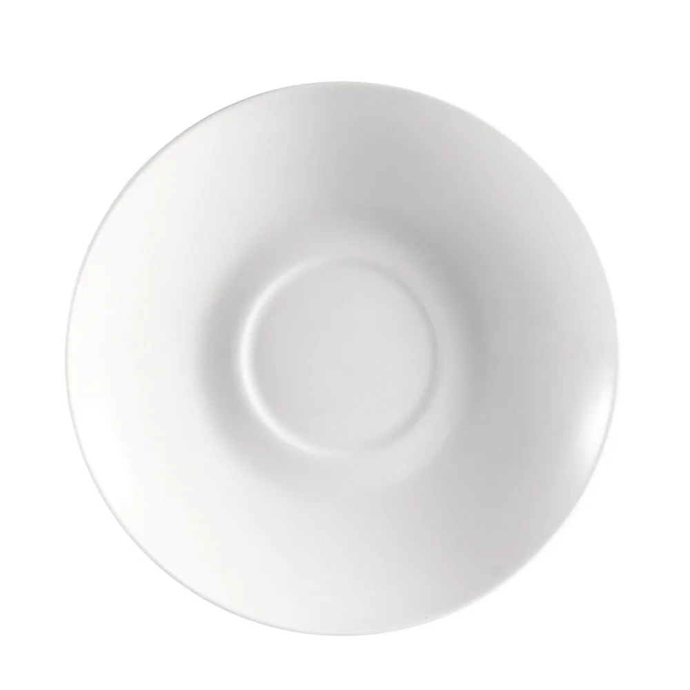 CAC China MAJ-2 Majesty Saucer, 5.5" Diameter Round Bone White China Oven Microwave Safe - 1 Dozen