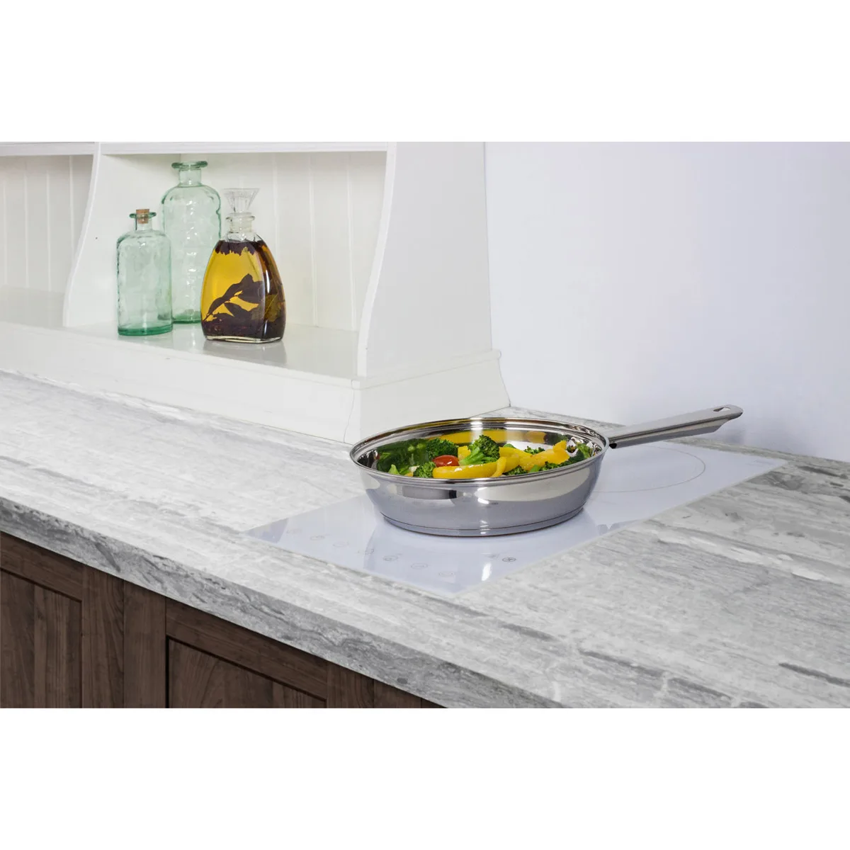 Summit CR2B23T4W 12" Electric Radiant Cooktop w/ (2) Burners, White Ceramic Glass, Digital Controls, 3.0 kW, 230v 