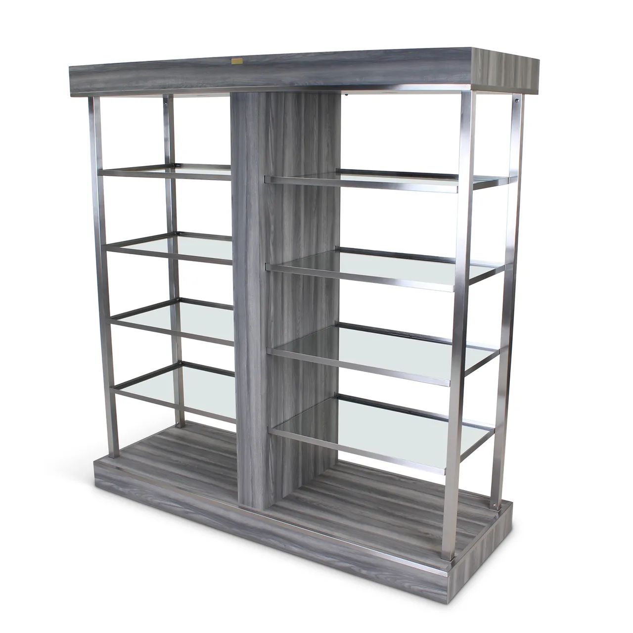 Forbes Industries 6583 Brushed Stainless Steel Century Rolling Display Executive - 72”L x 26”W x 78”H