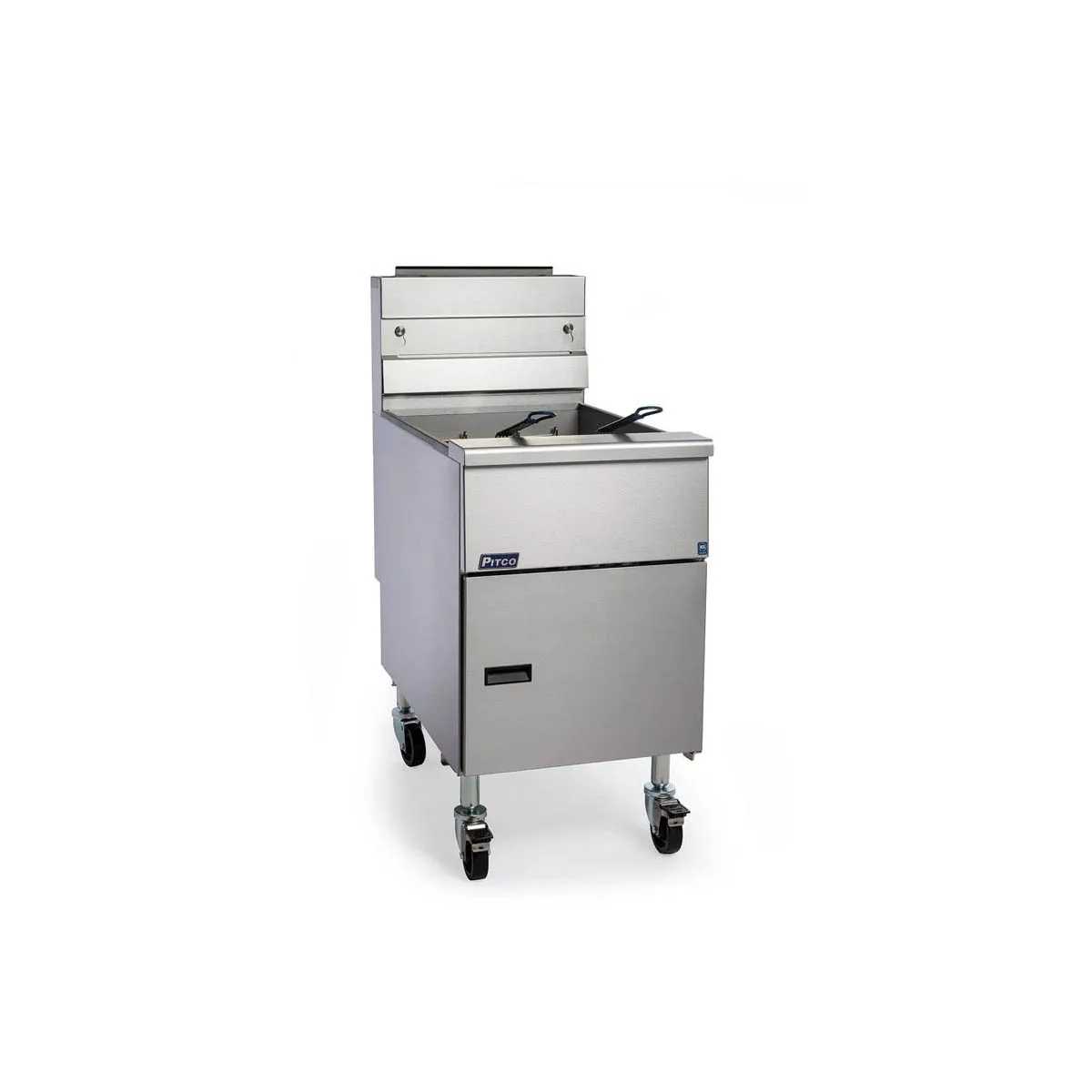 Pitco SE18 19" Floor Model Electric Full Pot Fryer w/ 90-Lb. Capacity, 2 Twin or 1 Full Baskets