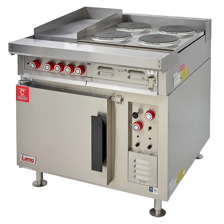 Lang R36C-ATD Heavy Duty Range, Electric, 36"W Griddle, 1/2" Thick Plate