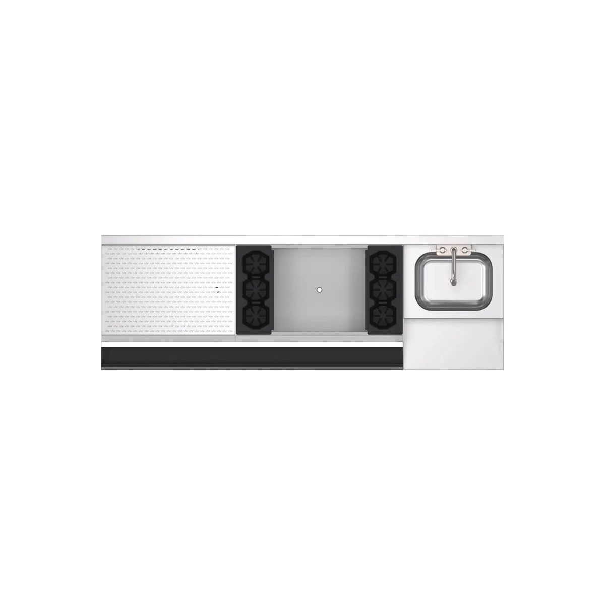 Krowne KR24-W72A-10 72" Blender Station Underbar Ice Bin/Cocktail Station w/ 10 Circuit -  92 lbs