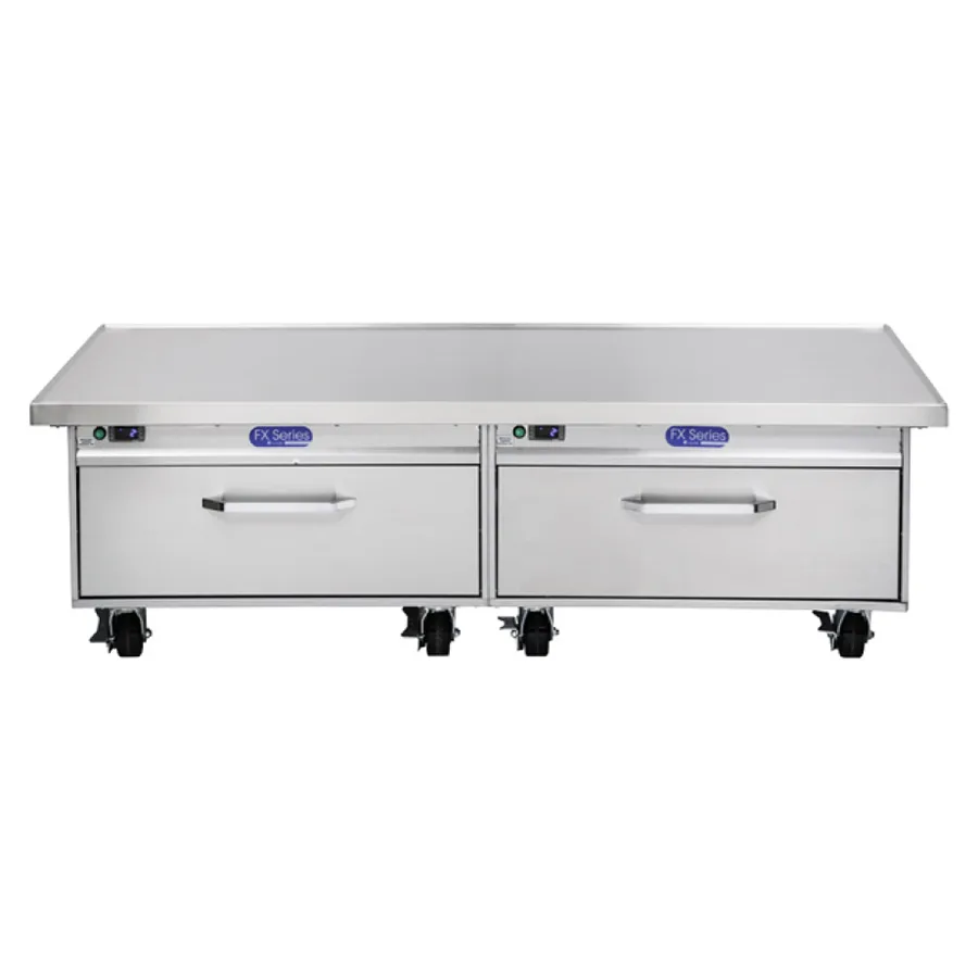 Randell FX-2CSRE-290 76" Flexible Refrigerator or Freezer Chef Base w/ 2 Drawers, 6 cu. ft.