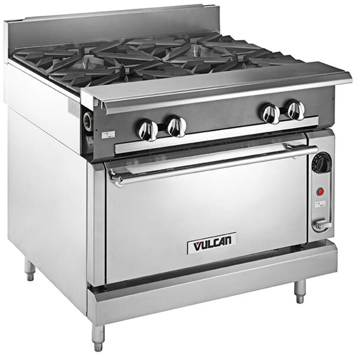 Vulcan V4B36C 36" Gas Heavy Duty Range w/ (4) Open Burners, (1) Convection Oven, 172.000 BTU