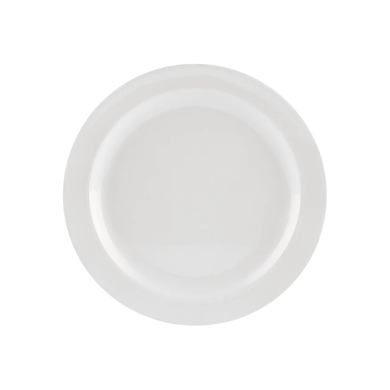 CAC China MLNC-7 Maxwell Plate, 6¼" Round Narrow Rim, White Melamine Dishwasher Safe - 1 Dozen