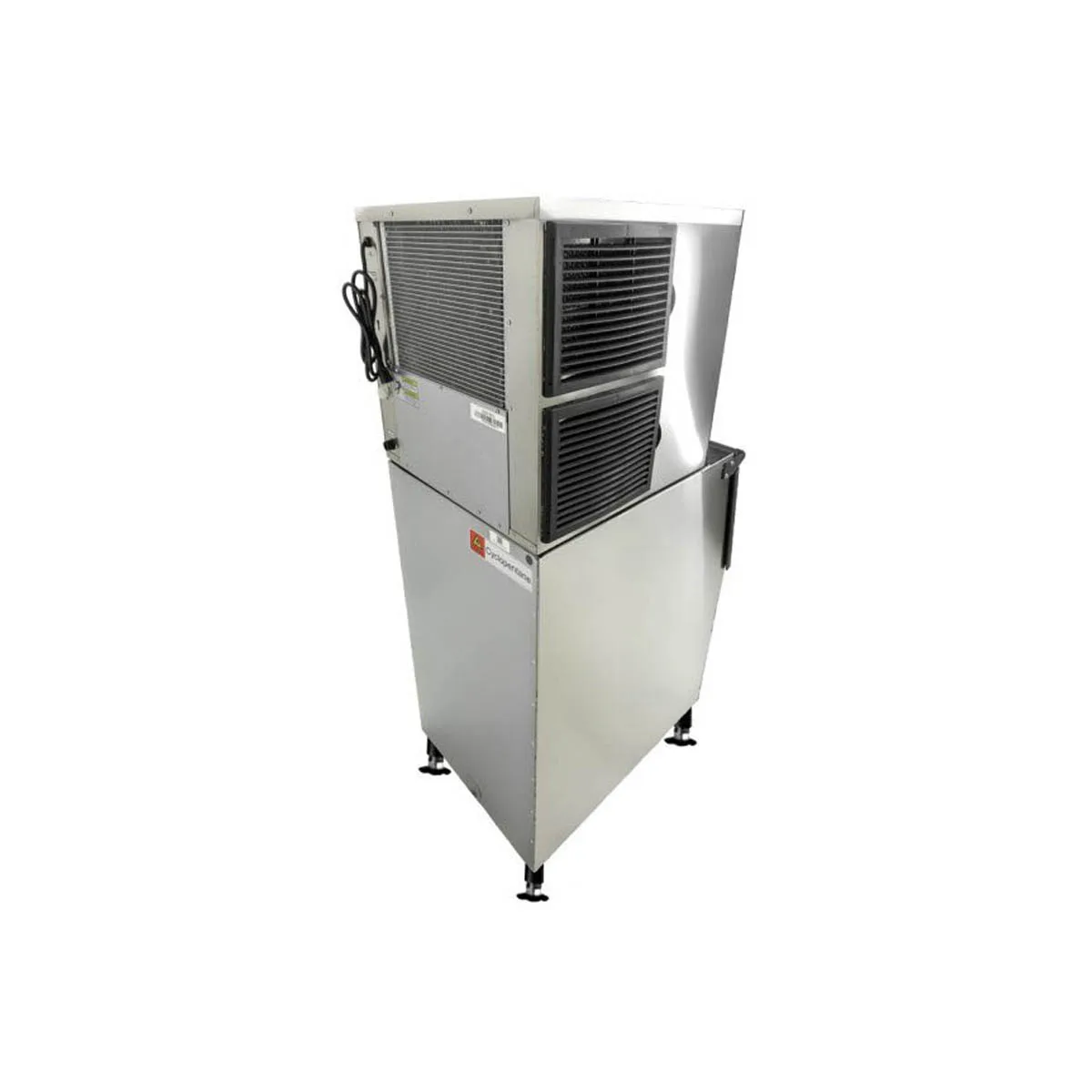 Omcan USA 47485 Air Cooled Full Cube 350 lb Ice Machine with Bin, 275 lb Storage