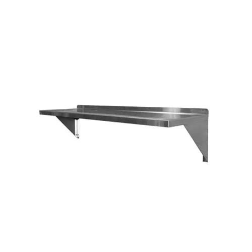 Prairie View WS1296SS 18 Gauge Stainless Steel Wall Mount Shelf - 96"W x 12"D