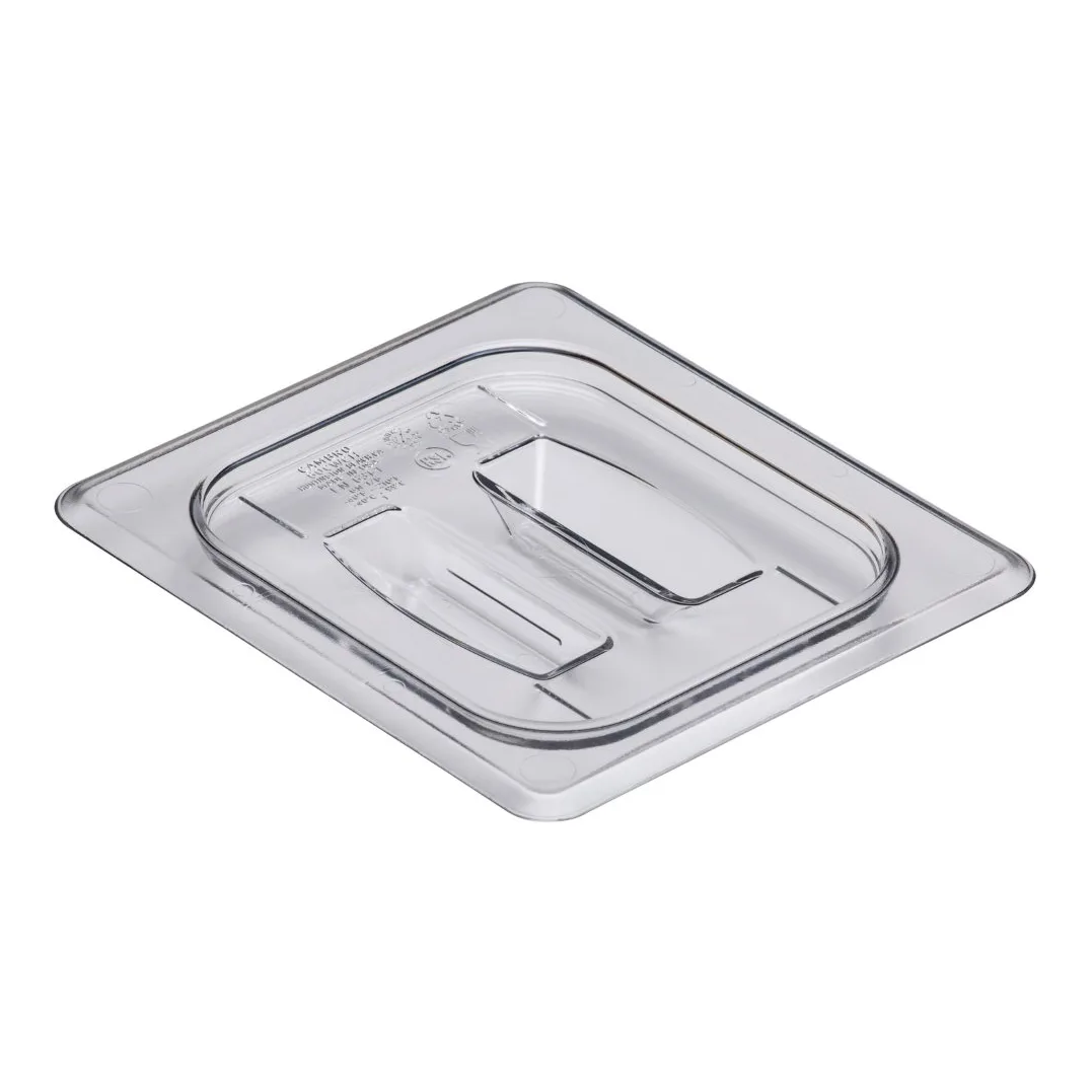 Cambro 60CWCH135 Food Pan Cover – Clear Polycarbonate Handled Lid, 1/6 Size, NSF
