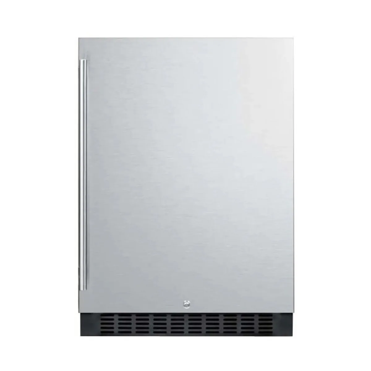 Summit FF64BSS 24" Built-in or Freestanding Refrigerator in Black, Stainless Steel Door, 4.6 cu. ft.