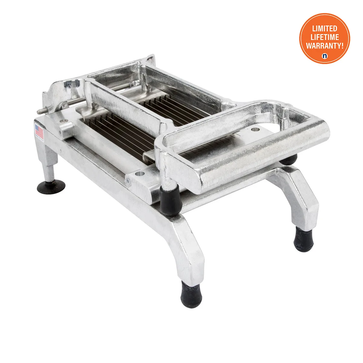 Nemco 55975-2 Easy Chicken Slicer, 1/4" Cut, Unsharpened Stainless Steel Blades, Compact Aluminum & Stainless Steel Finish, Manual Countertop