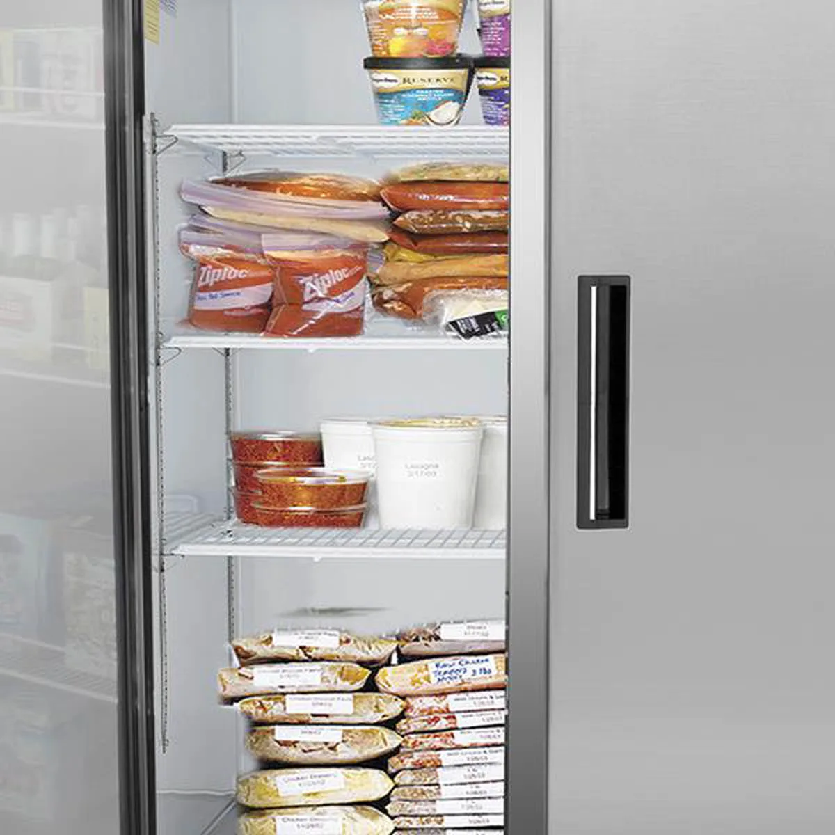 Maxx Cold MCFT-72FDHC 81" 3-Solid Door Reach-In Freezer, Top Mounted, 66.7 cu. ft., Stainless Steel