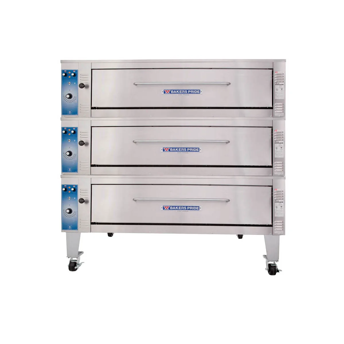 Bakers Pride ER-3-12-5736 74" Electric Bake/Roast 3-Deck Oven w/ Infinite Controls, 140°F - 550°F