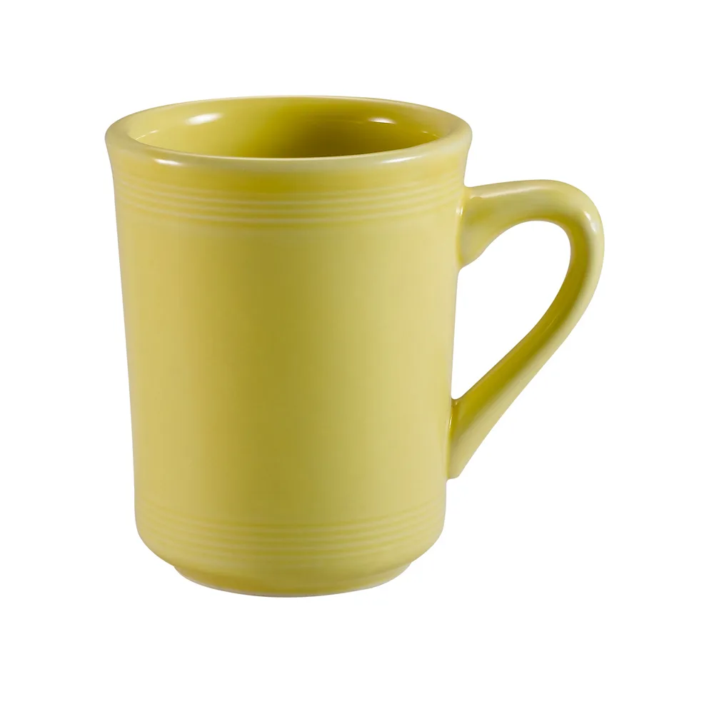 CAC China TG-17-SFL - Tango 8 oz Sunflower Mug, 3.25" Dia x 4" H, Embossed, Microwave Safe - 1 Dozen