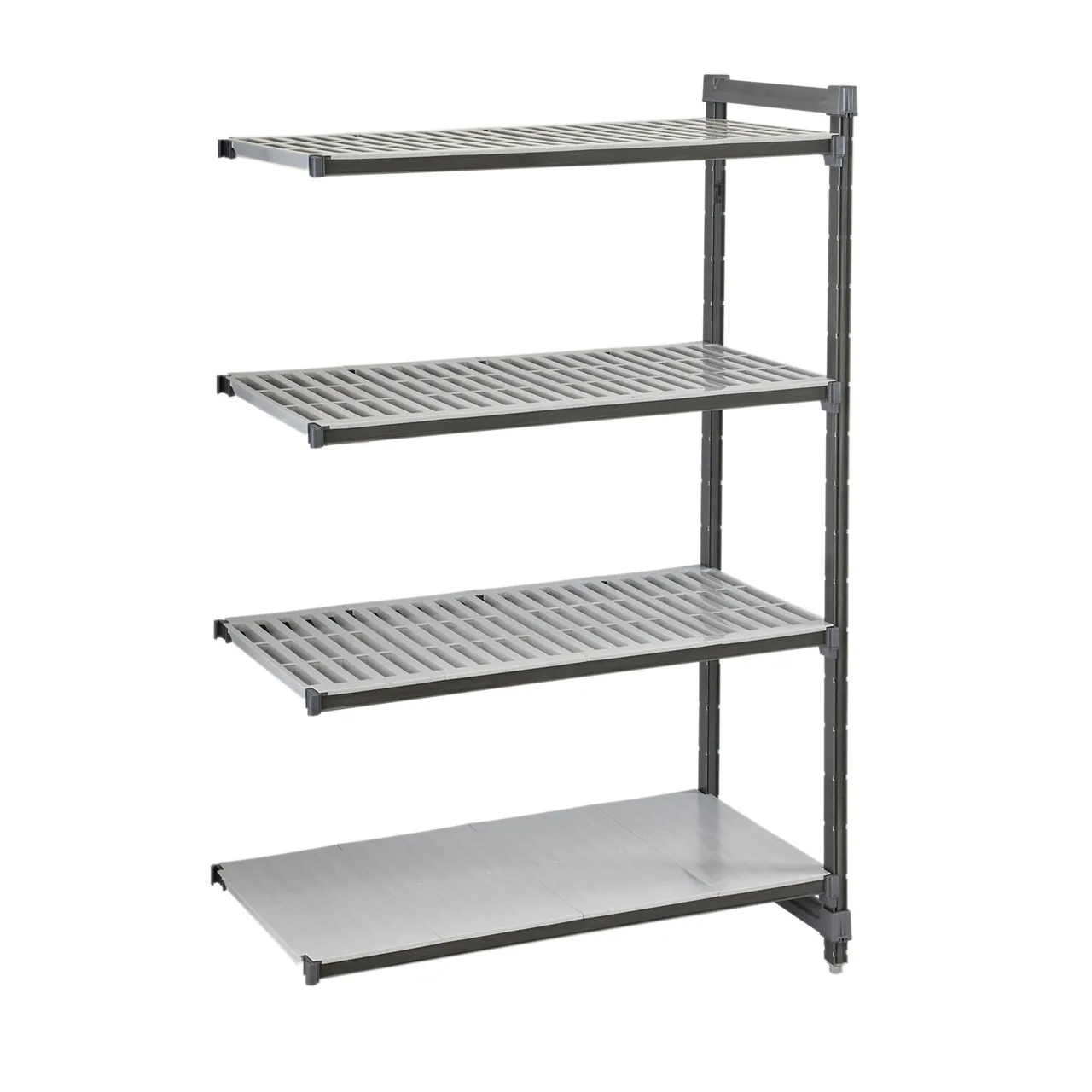 Cambro EXA217284VS4480 Camshelving® Elements Add-On Unit w/ 3 Vented and 1 Solid Shelf - 21" x 72" x 84"