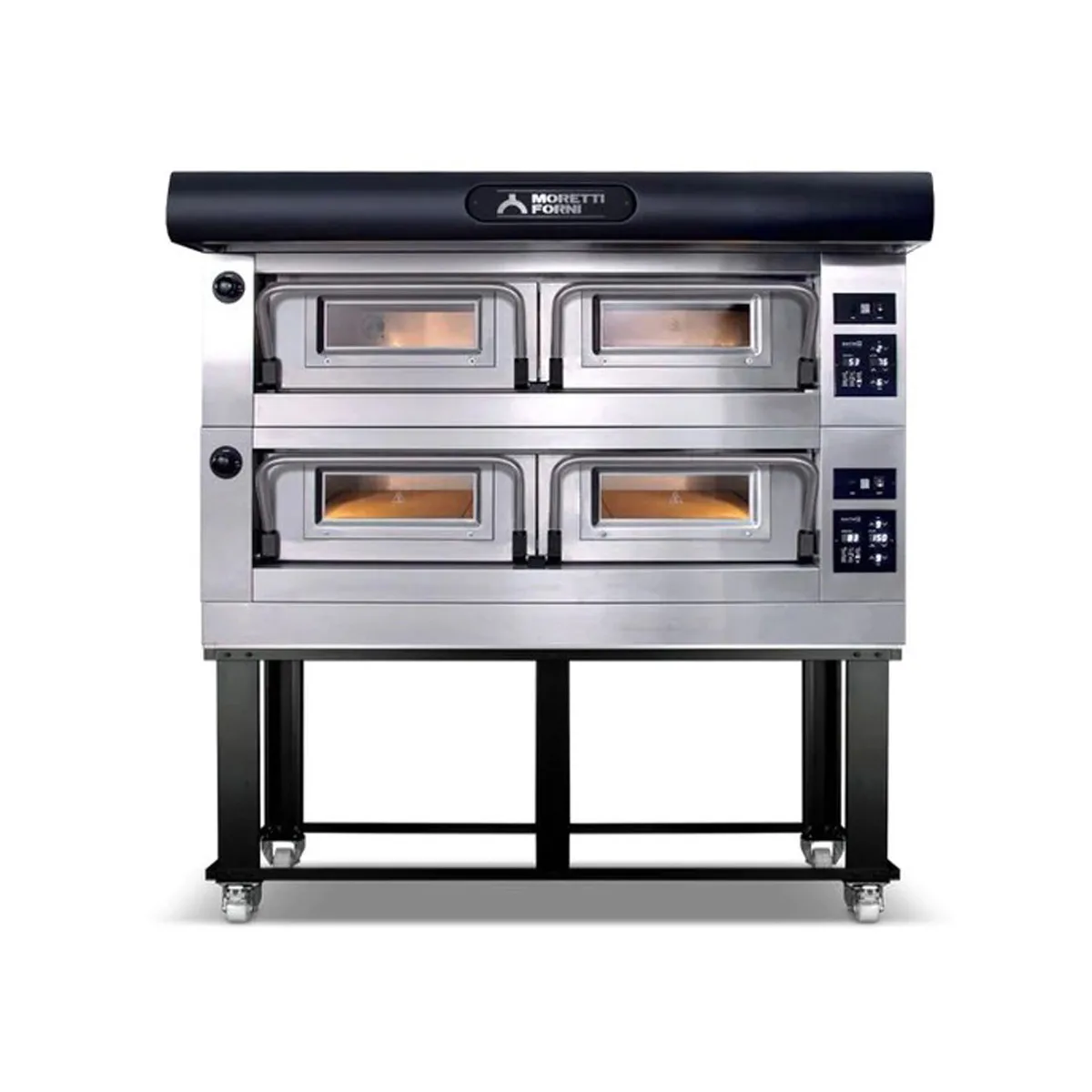 Moretti Forni P120E C2 49" Electric Pizza Deck Oven, 2-Deck Brick, Dual-Power Heat, 34 kW