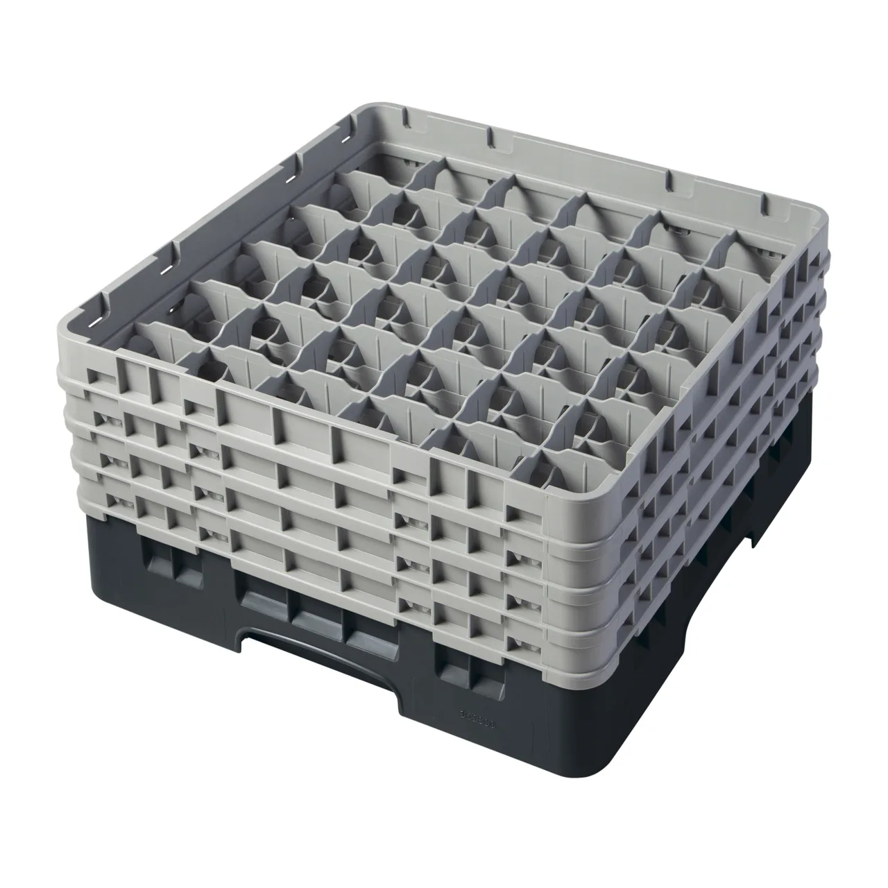 Cambro 36S800110 Camrack Glass Rack, Black, Full Size, 19-3/4 x 19-3/4, 36 Compartments, 2-7/8 Max Dia, 8-1/2 Max Height