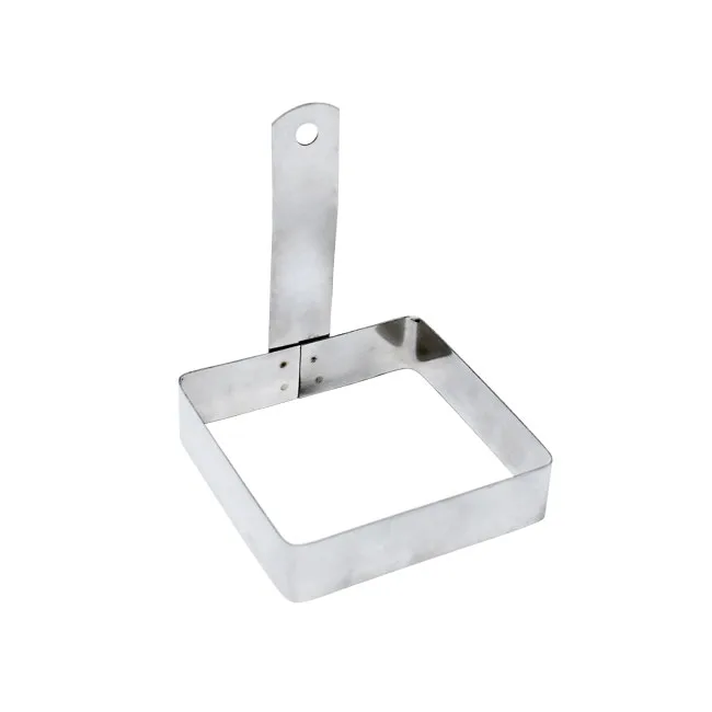 Omcan USA 80775 Square Egg Ring, 4" Stainless Steel, Kitchen Accessory, Smallware Tool