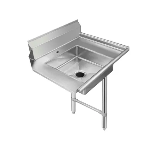 Klinger's Trading SDT60R 60" Straight Soiled Dishtable w/ Right Table, Pre-Rinse Sink, 9" Backsplash