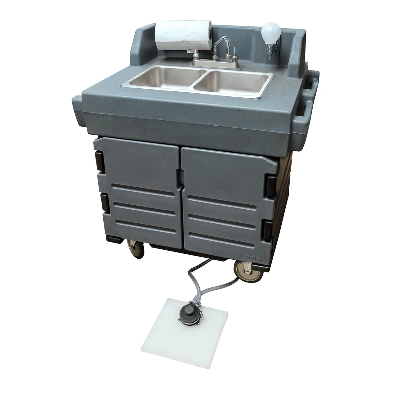 Cambro KSC402CFP191 Camkiosk® Hand Sink Cart, with 2 Compartment Sink
