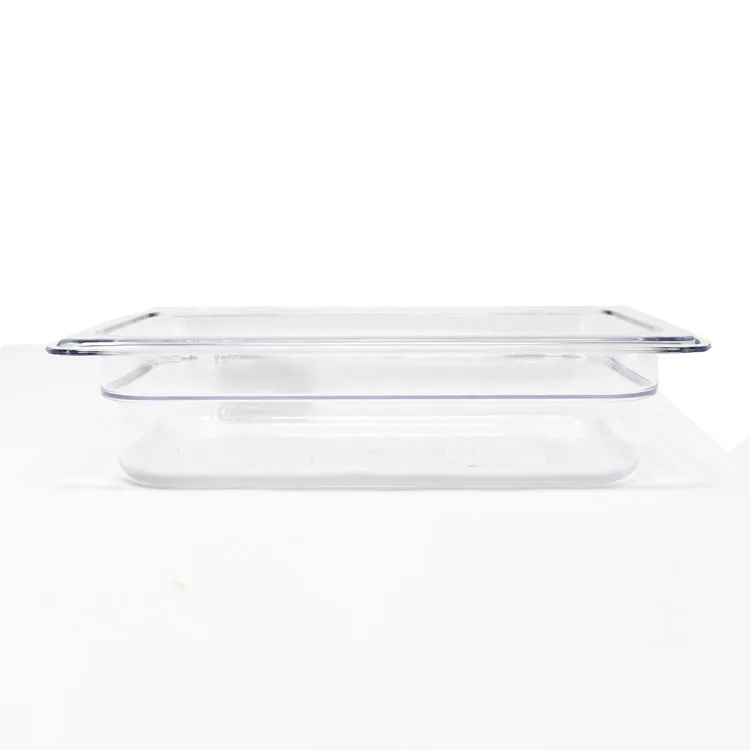 Omcan USA 80044 - 1/4 Size Clear Polycarbonate Pan, 10-7/16" x 6-3/8" x 2-1/2" Deep, NSF