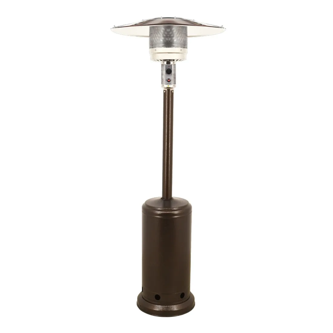 Omcan USA 46799 Patio Heater, 87H, Propane/Butane, 45,000 BTU, Stainless Steel, Brown