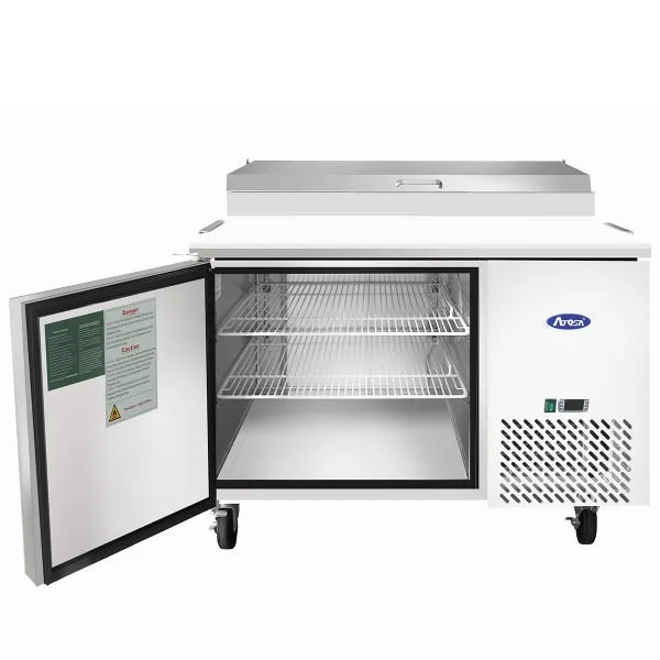 Atosa USA MPF8201GR 44" One Section Refrigerated Pizza Prep Table, 9.7 cu. ft.