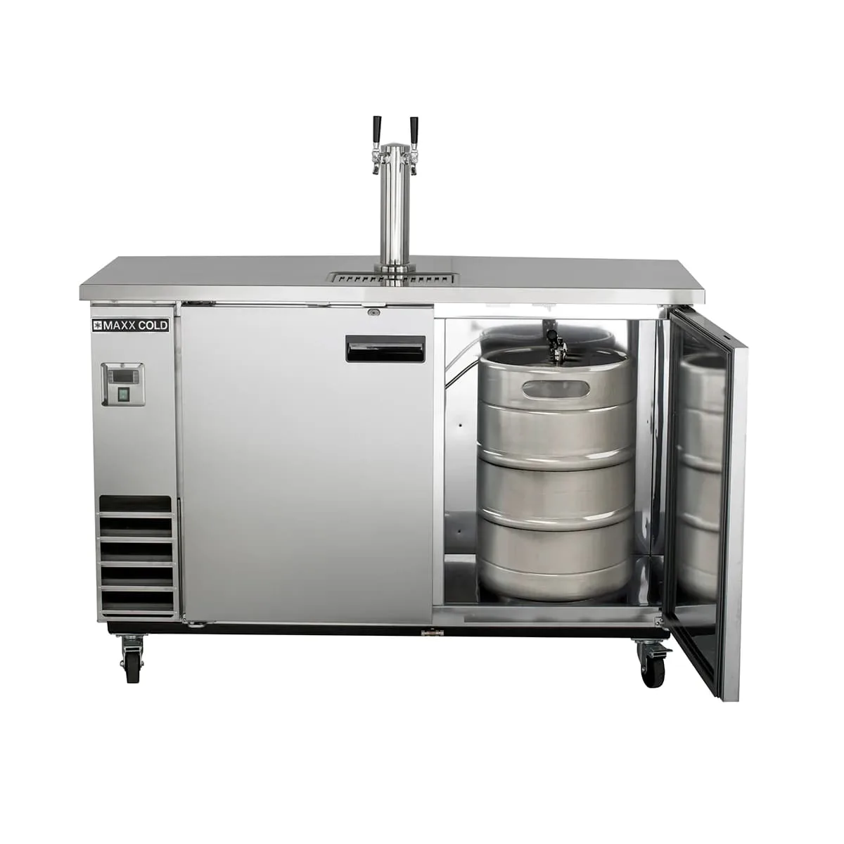Maxx Cold MXBD48-1SHC 47" Draft Beer Cooler w/ 2 Kegs, 10.5 cu. ft., 1 Dual-Tap Tower