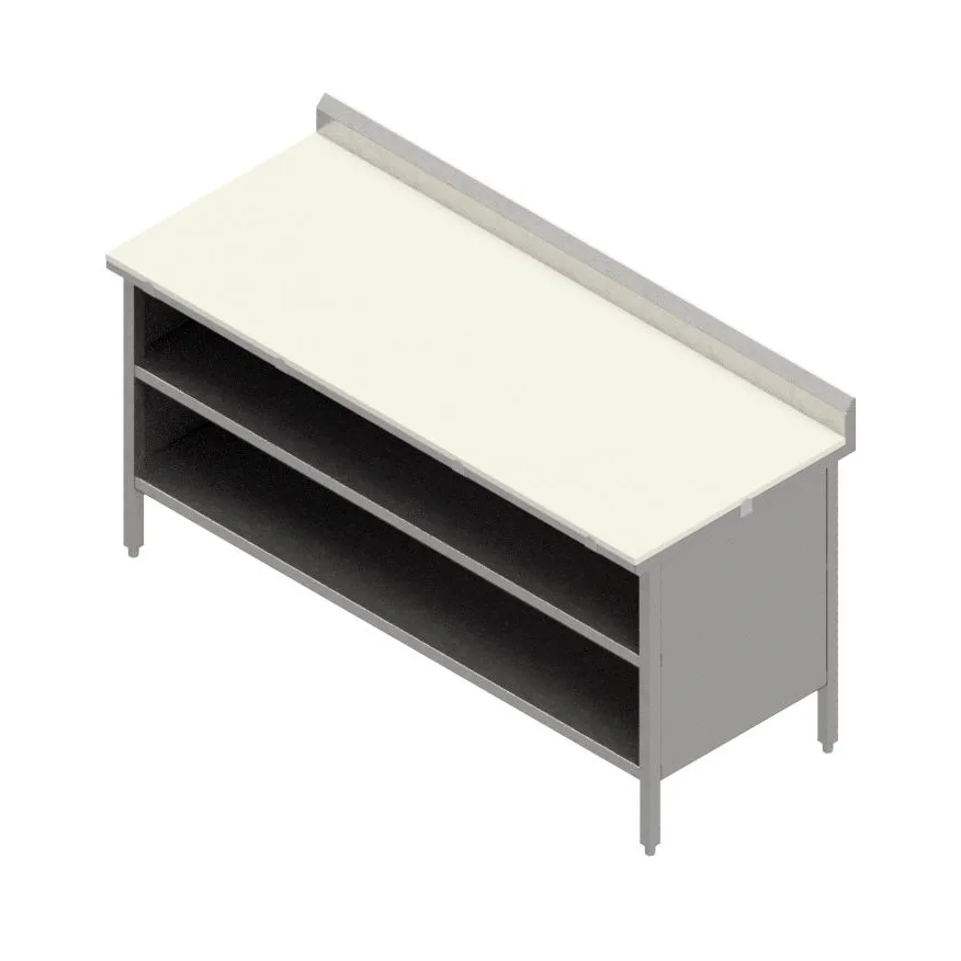 John Boos EBOP3R5-3072 Work Table, Cabinet Base with Open Front, 72"W X 30"D