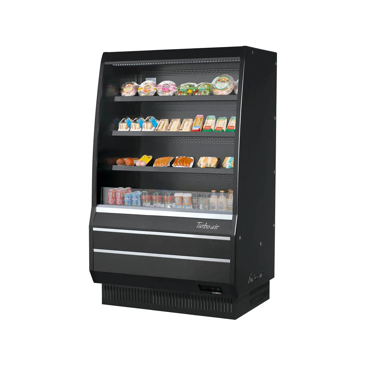 Turbo Air TOM-40MB-SP(-A)-N 39" Vertical Open Air Merchandiser, Specify Exterior, Self-Contained