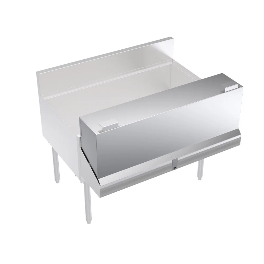 Krowne KR-DC42 Locking Cover for Double Speedrail, 42" Width, 37"-42" Range, Stainless Steel