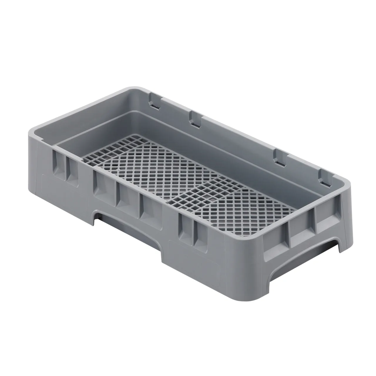 Cambro HFR258151 Camrack Flatware Rack, Half Size, 19-3/4" x 9 7/8" x 4", Soft Gray, Open Style, NSF Certified