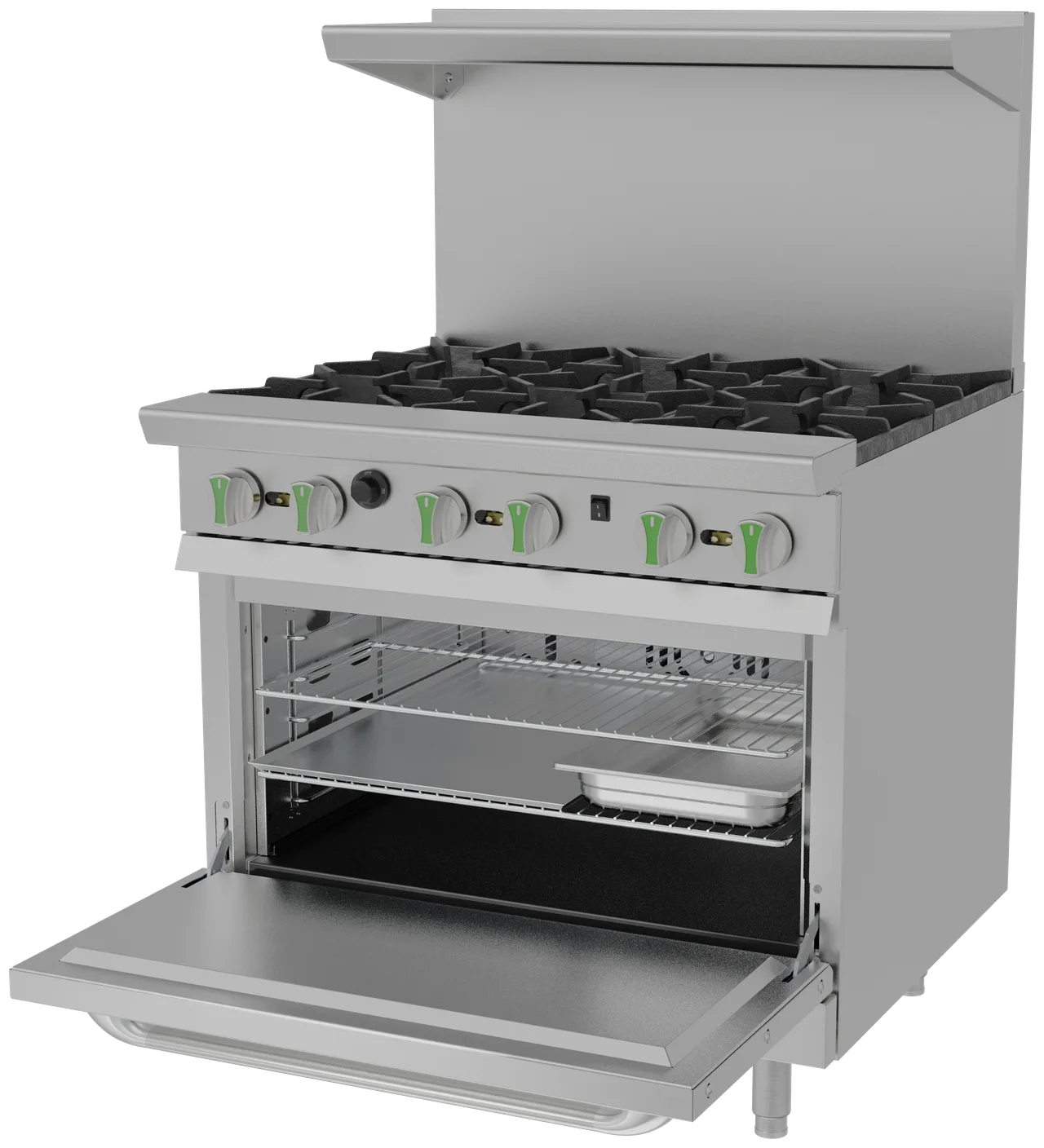 Asber AER 6 36 C EM Gas 36" Restaurant Range