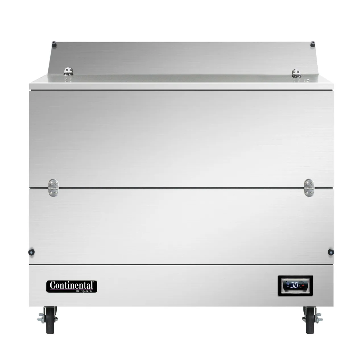 Continental Refrigerator MC4NSSS 49" Single Sided Milk Cooler, Forced Air, 12 Crates Capacity