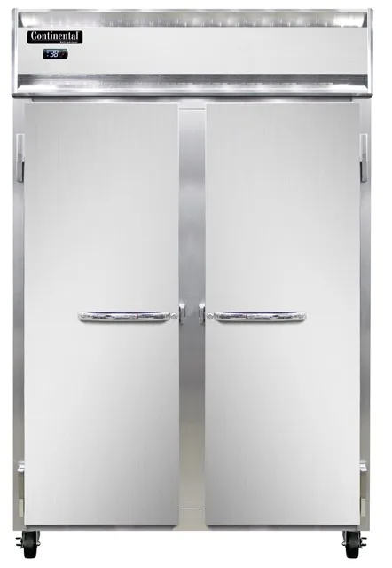 Continental Refrigerator 2RNSSPT-SD-GD 38" 2-Section Pass-Thru Refrigerator, 50 cu. ft., Top Mounted