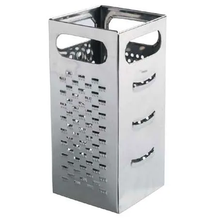 Omcan USA 80737 Stainless Steel Box Grater, Multi-Size Grating Surface, Durable Kitchen Tool