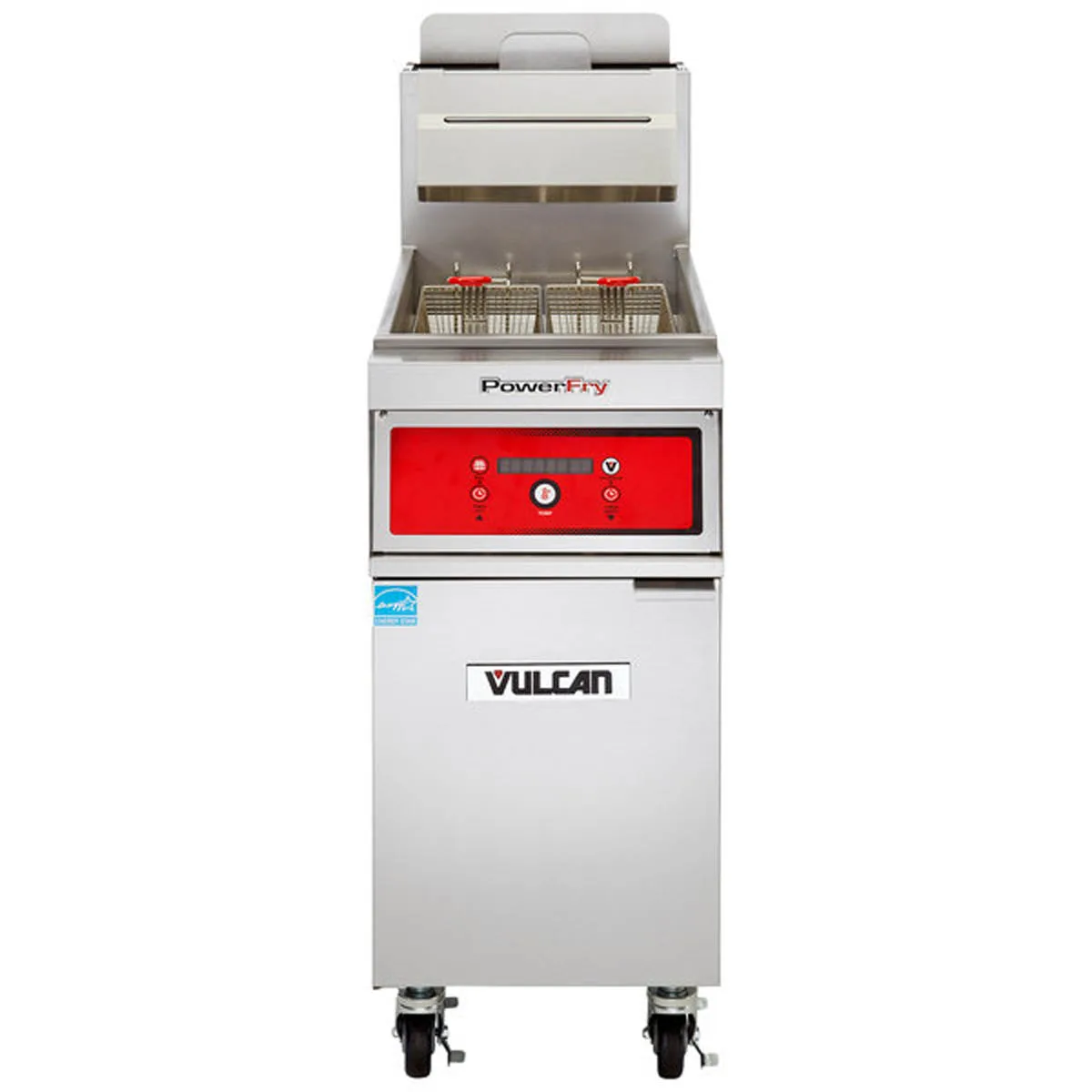 Vulcan 1TR45D 15" Floor Model Full Pot, Gas Fryer, 50 lbs, Digital Control, 70.000 BTU