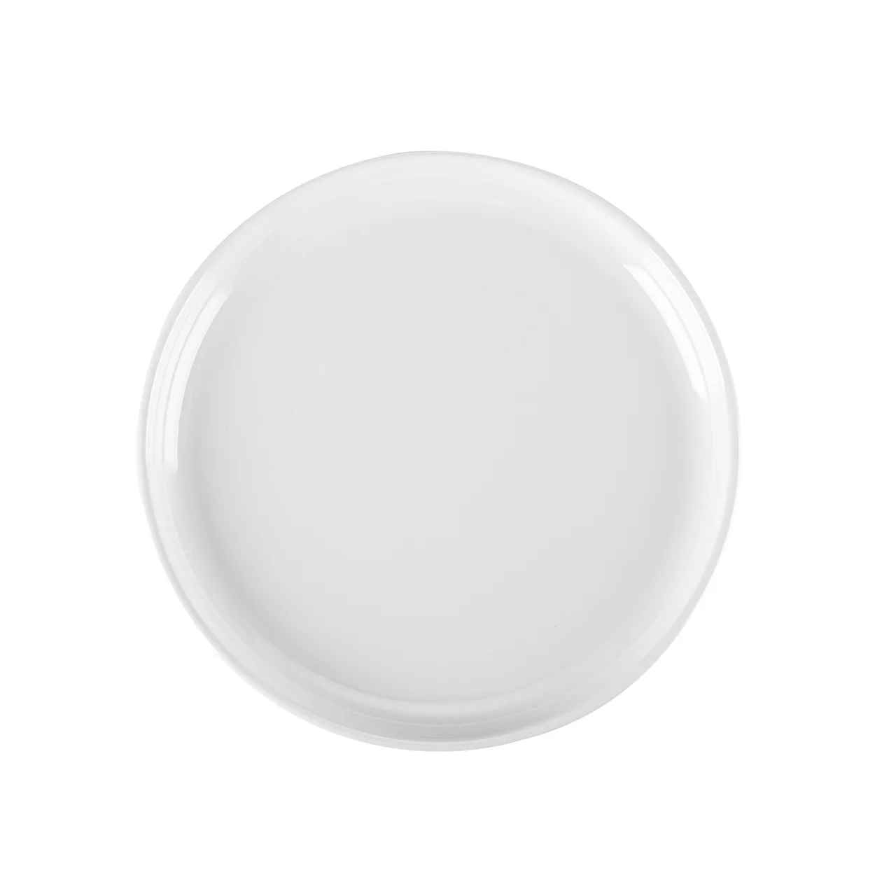 CAC China XCOP-8-W Cooper Plate, 9" Dia. x 7/8" H, Round, Curved Edge, Coupe, White Porcelain - Dozen
