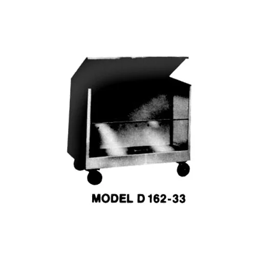 Piper Products D160-23 Stainless Steel Dish Dolly Cart, 1 Compartment, 23" Long, 10" Plate Size, 162 Plates Capacity, Silver